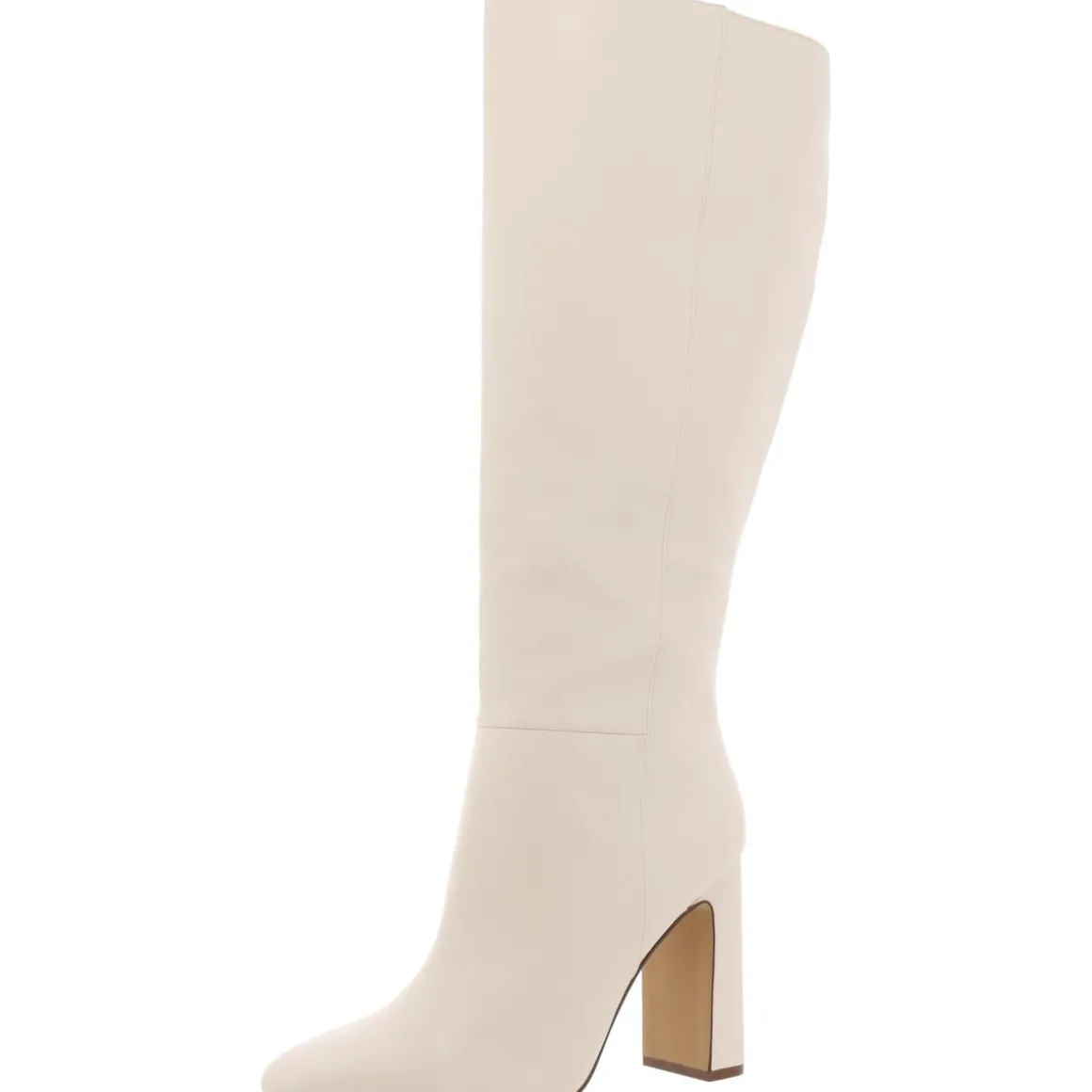 Abbey Faux Leather Block Heel Knee-High Boots