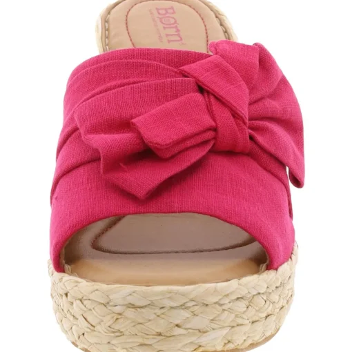 Adalia Bow Nylon Wedge Sandals