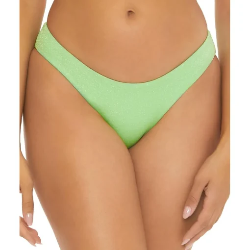 Adela Shirred Metallic Swim Bottom Separates