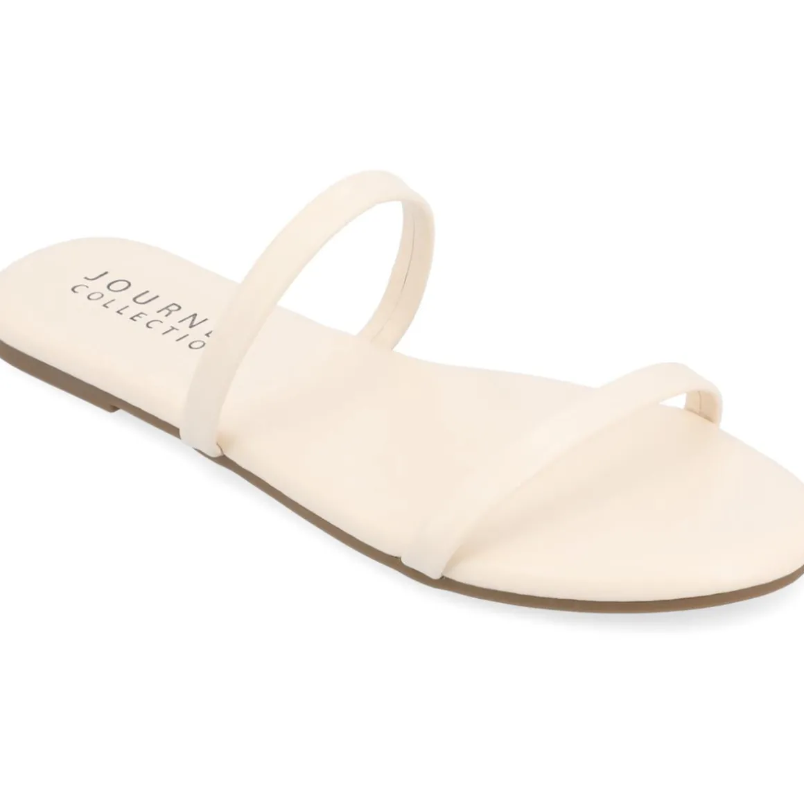 Adyrae Faux Leather Slip On Slide Sandals