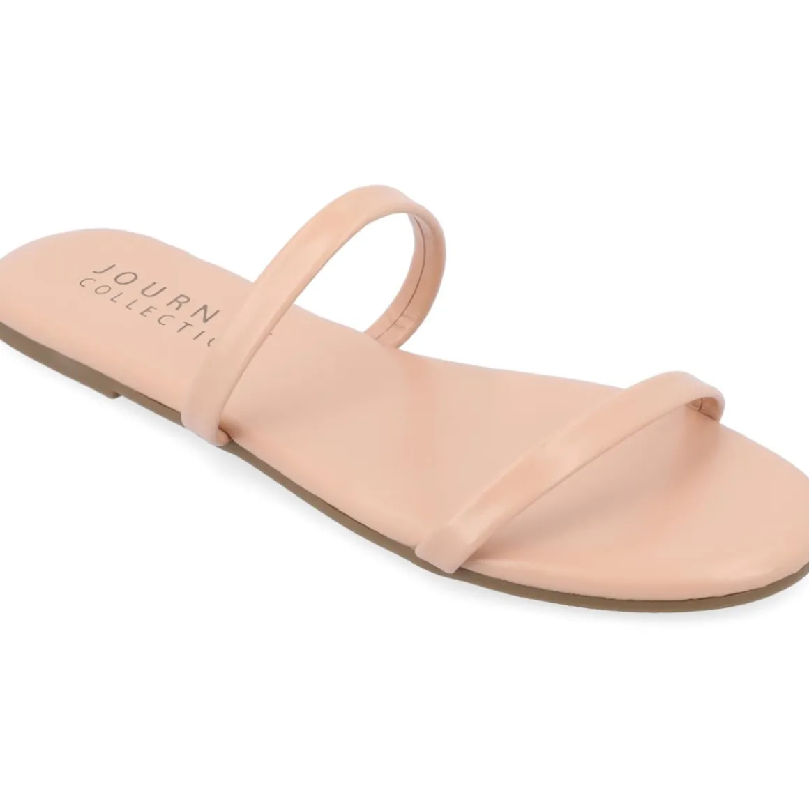 Adyrae Faux Leather Slip On Slide Sandals