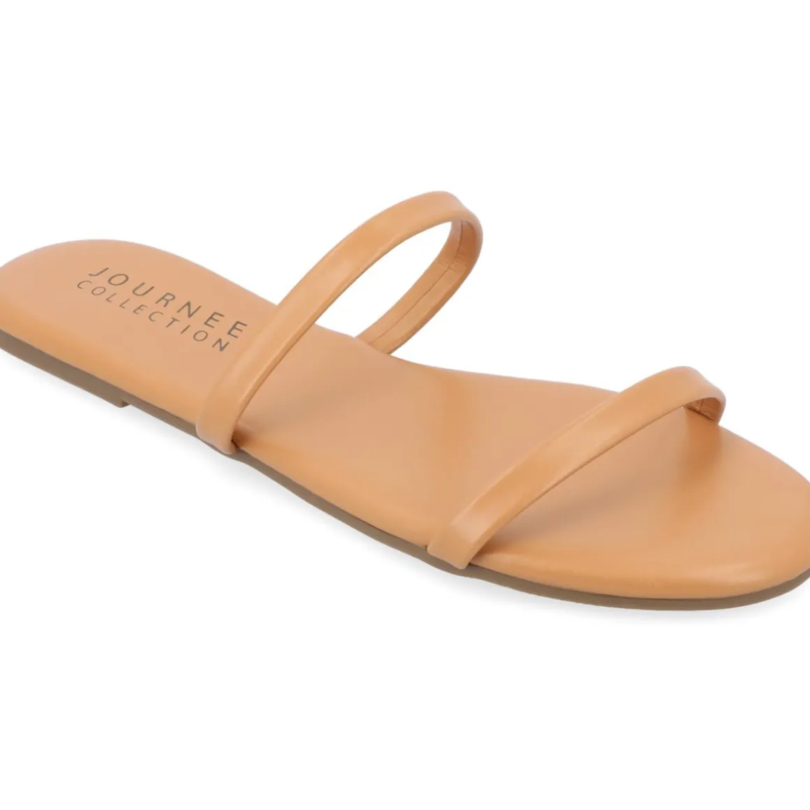 Adyrae Faux Leather Slip On Slide Sandals
