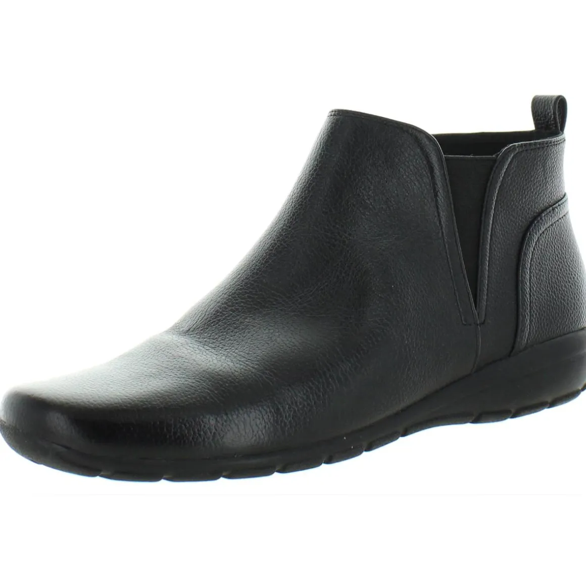 Aerial Leather Low Heel Ankle Boots