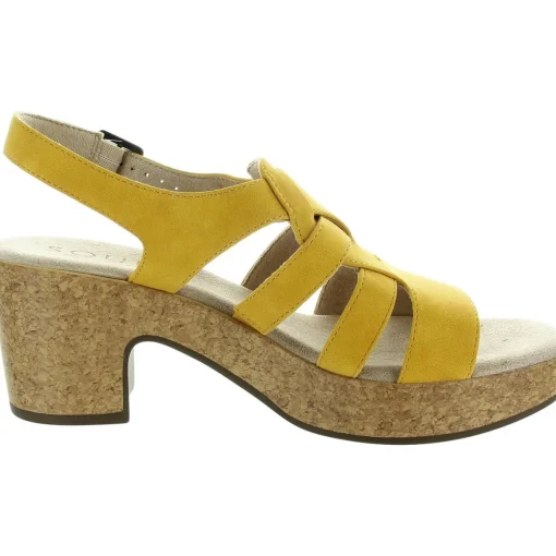 Aki Faux Leather Peep-Toe Platform Sandals