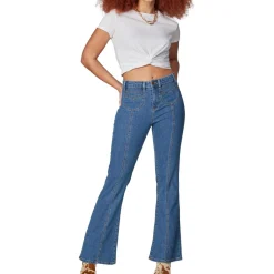 Alice Embroidered Denim Flared Jeans