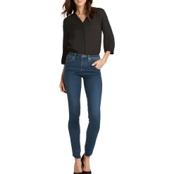 Alina Frayed Hem Denim Leggings