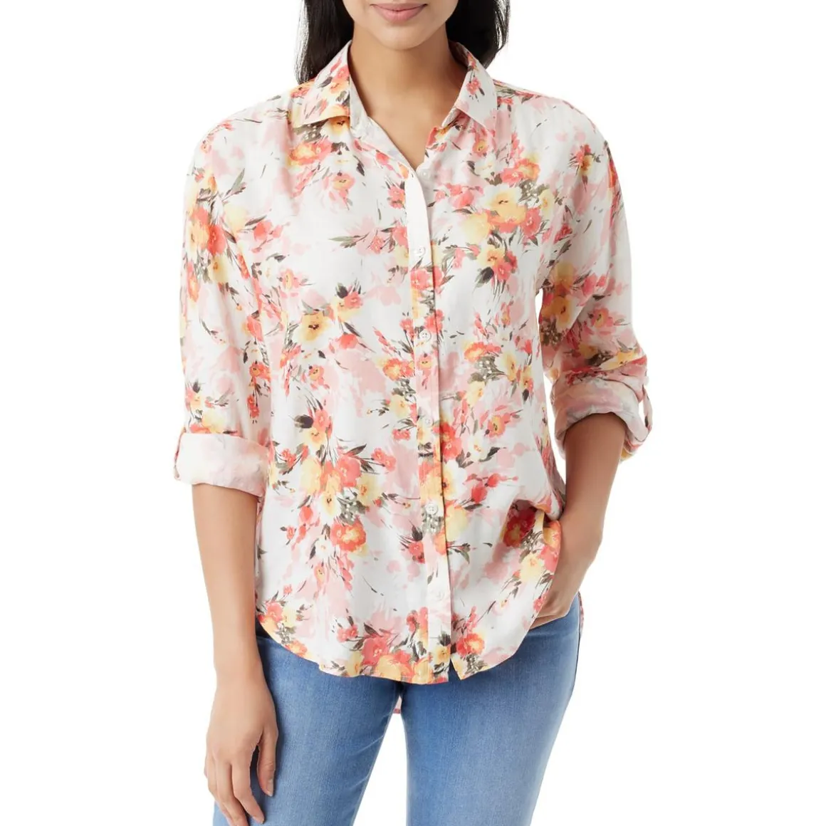 Amanda Collared Button-Down Top