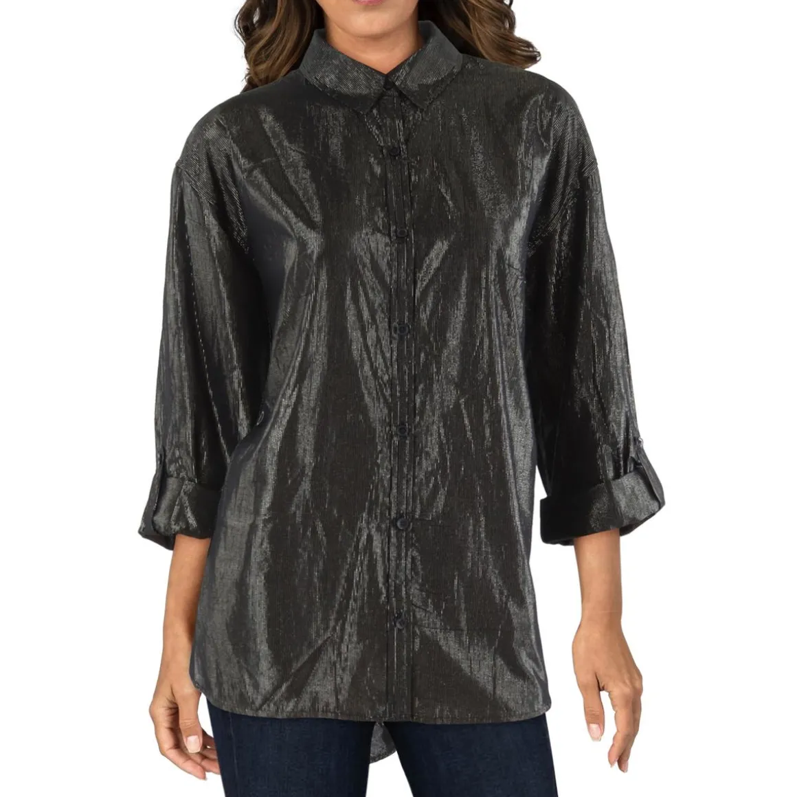 Amanda Collared Button-Down Top