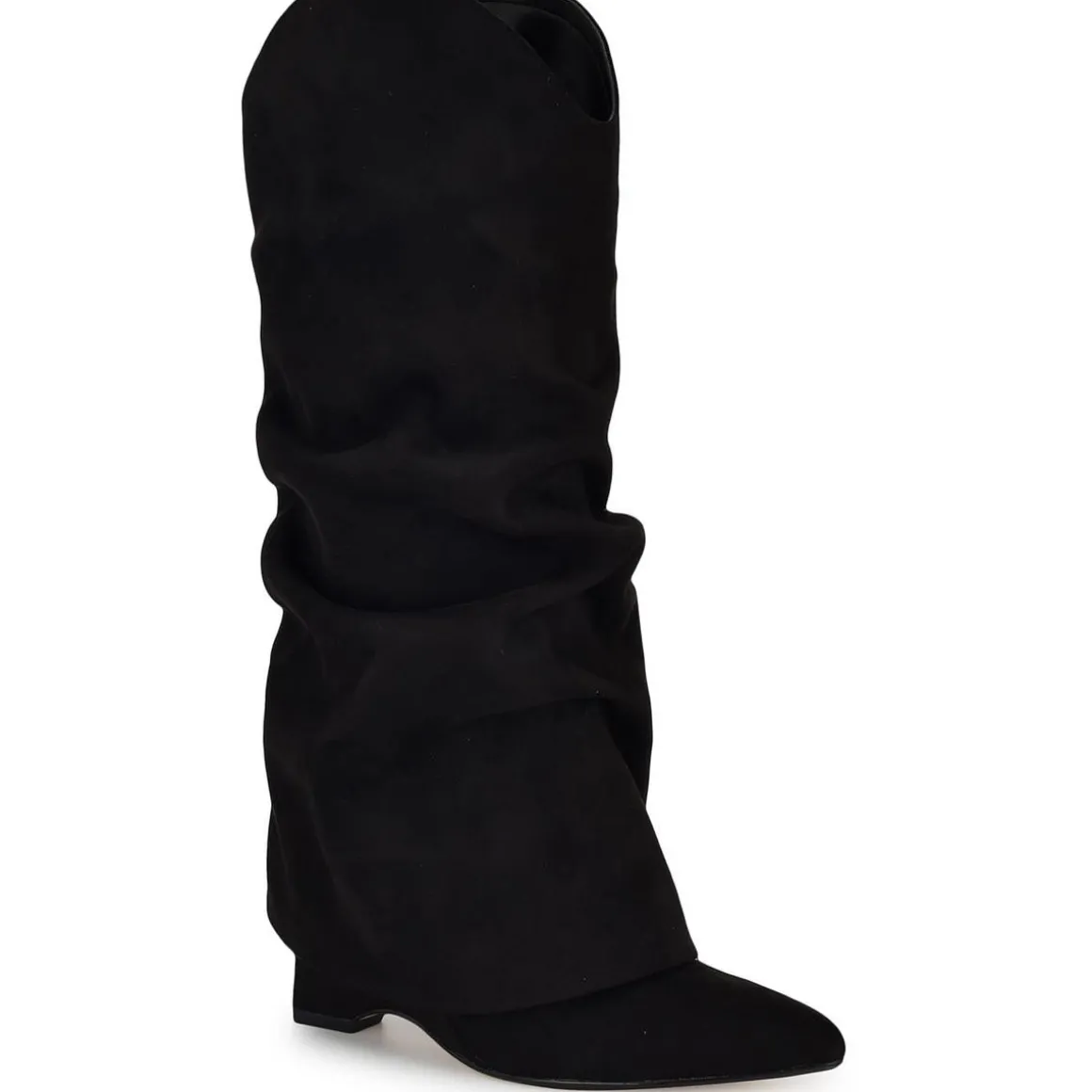 AMAZIN 2 Faux Suede Pointed Toe Knee-High Boots