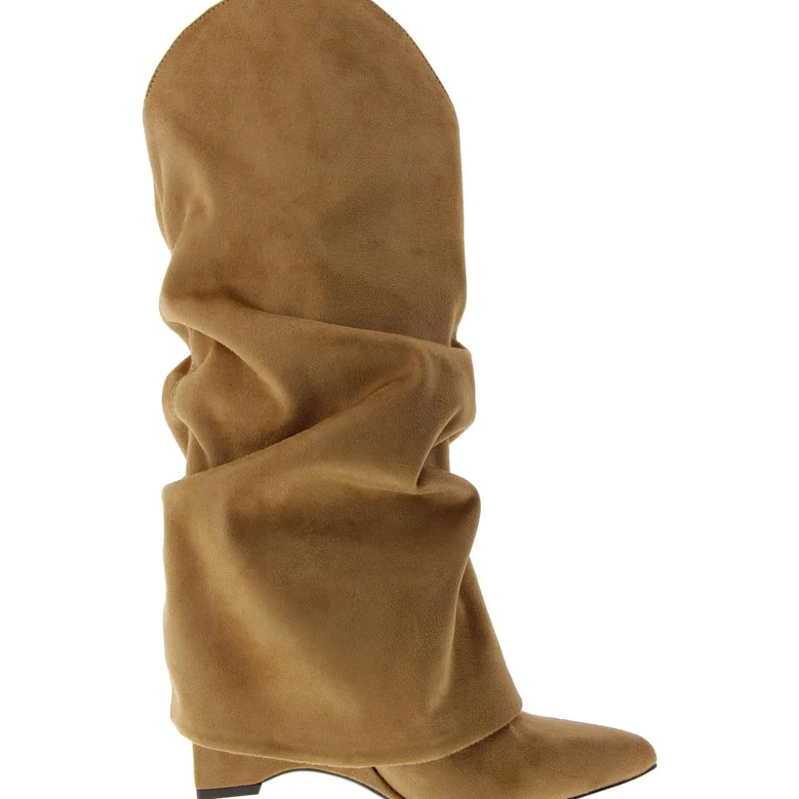 AMAZIN 2 Faux Suede Pointed Toe Knee-High Boots