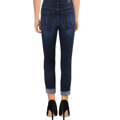 Amy Crop Denim Straight Leg Jeans