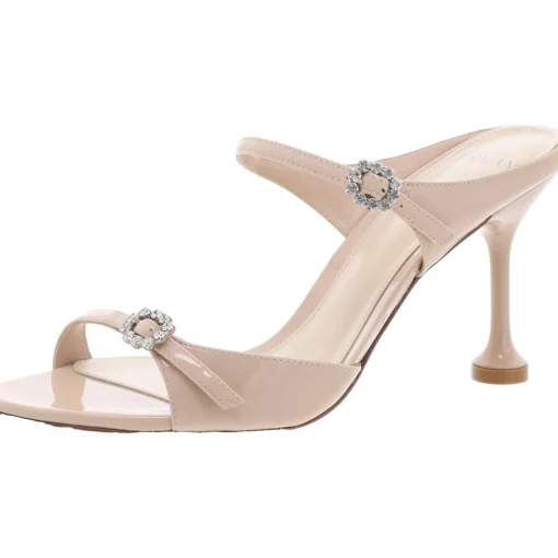 Anastasia Rhinestone Leather Heels