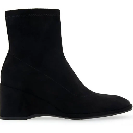 ANOUK Faux Suede Laceless Wedge Boots