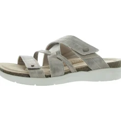 April Willow Faux Leather Strappy Slide Sandals