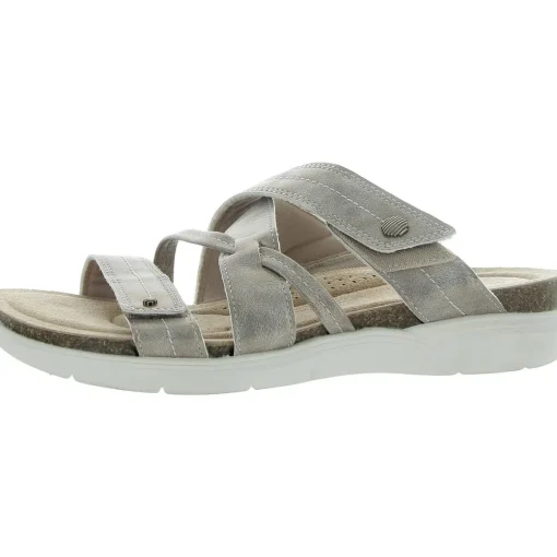 April Willow Faux Leather Strappy Slide Sandals