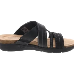 April Willow Faux Leather Strappy Slide Sandals