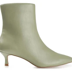 Arely Faux Leather Pointed Toe Ankle Boots