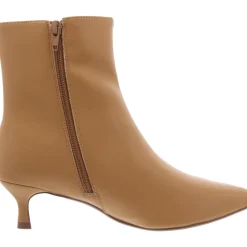 Arely Faux Leather Pointed Toe Ankle Boots