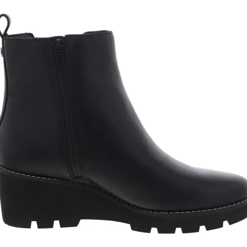 Aria Leather Zipper Ankle Boots