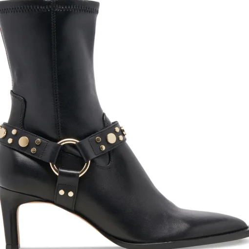 AryaStud Buckle Leather Booties