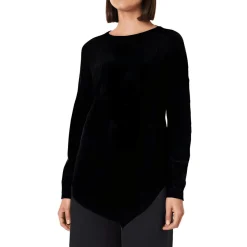 Asymmetric Knit Crewneck Sweater