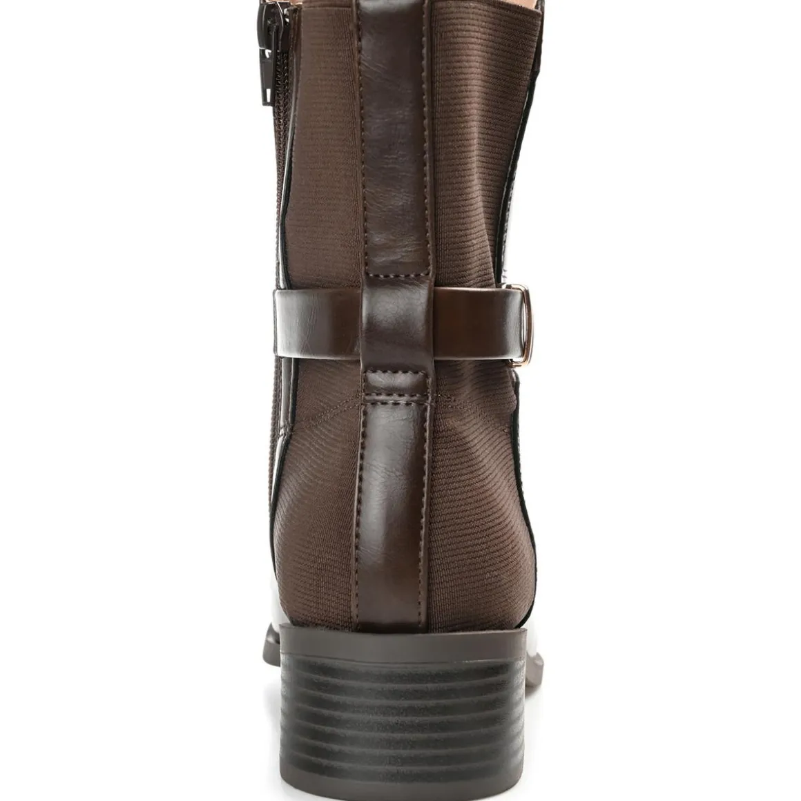 Aubrie Faux Leather Block Heel Ankle Boots