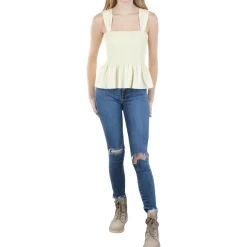 August Faux Leather Smocked Blouse