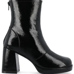 Aylani Block Heel Faux Leather Mid-Calf Boots