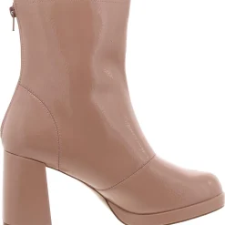 Aylani Block Heel Faux Leather Mid-Calf Boots