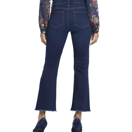 Barbara Frayed Hem Denim Bootcut Jeans