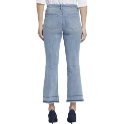 Barbara Frayed Hem Denim Bootcut Jeans
