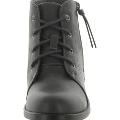 Becker Faux Leather Block Heel Ankle Boots