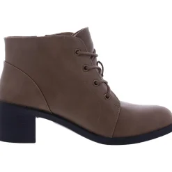 Becker Faux Leather Block Heel Ankle Boots