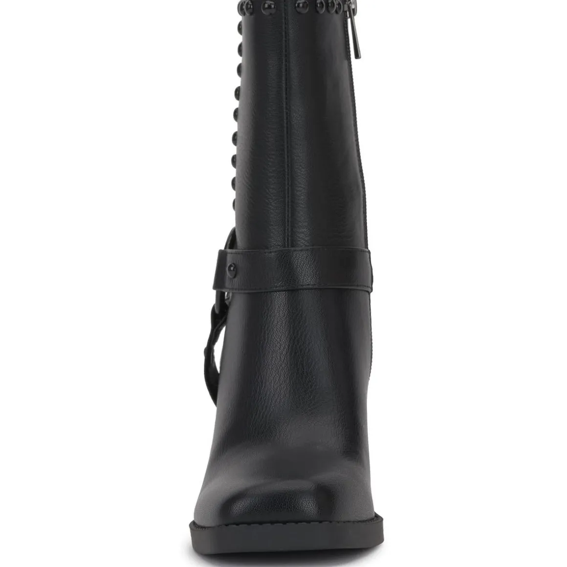 Bernique Faux Leather Studded Mid-Calf Boots