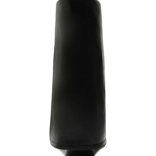 Bianca Leather Pull-On Mid-Calf Boots