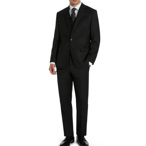 Big & Tall Kaplan Stretch Wool Two-Button Blazer