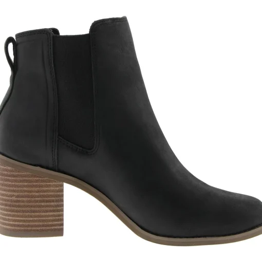 Block Heel Nubuck Chelsea Boots