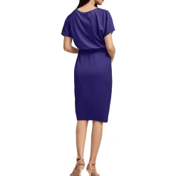 Blouson Split Wrap Dress