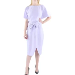 Blouson Split Wrap Dress