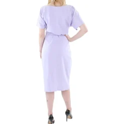 Blouson Split Wrap Dress