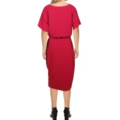 Blouson Split Wrap Dress