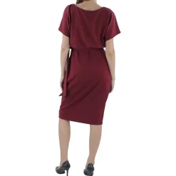 Blouson Split Wrap Dress