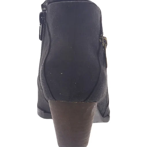 Bobbi Zipper Block Heel Booties