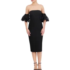 Bodycon Puff Sleeve Mini Dress