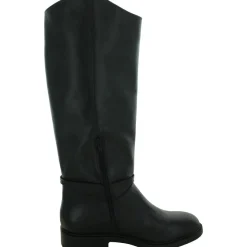 Bota Salto Baixo Buckle Knee-High Boots