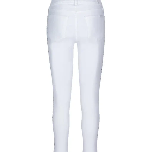 Braided Denim Skinny Jeans