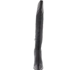 BRAMBLE Zipper Leather Over-The-Knee Boots