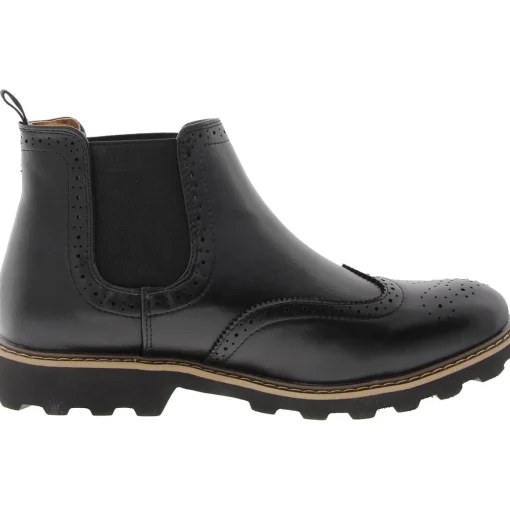 BRAYDEN Leather Slip On Ankle Boots