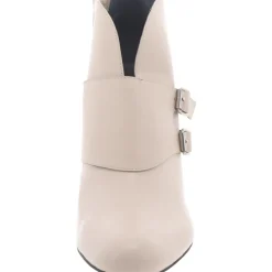 Buckle Leather Ankle Boots