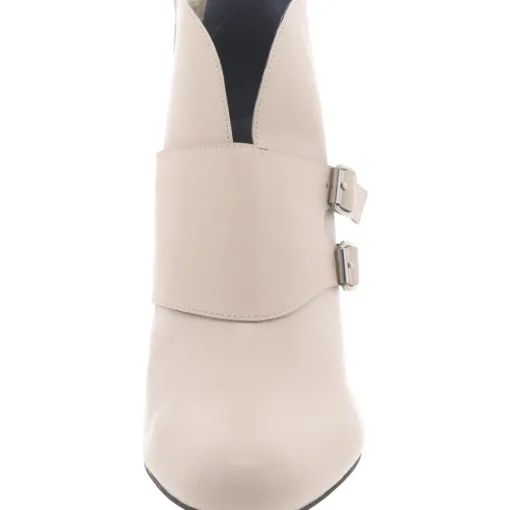 Buckle Leather Ankle Boots